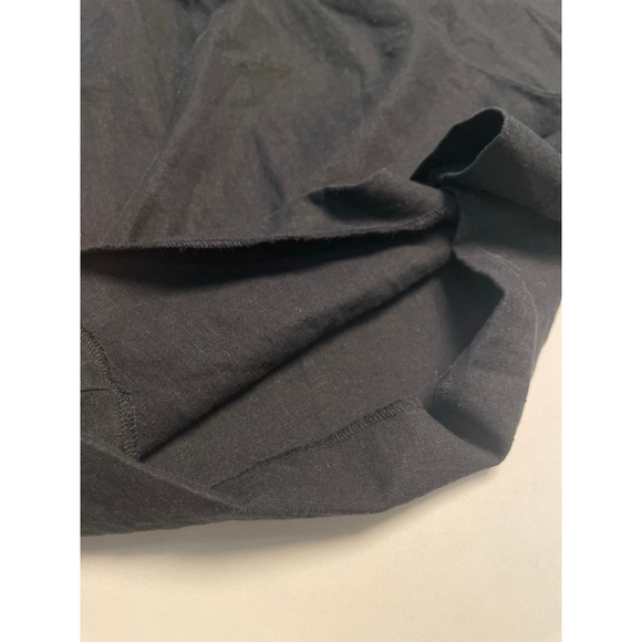 Madewell Linen Blend Black Smocked Ruffle Strap Romper Size 10 Minimalist - Picture 10 of 10